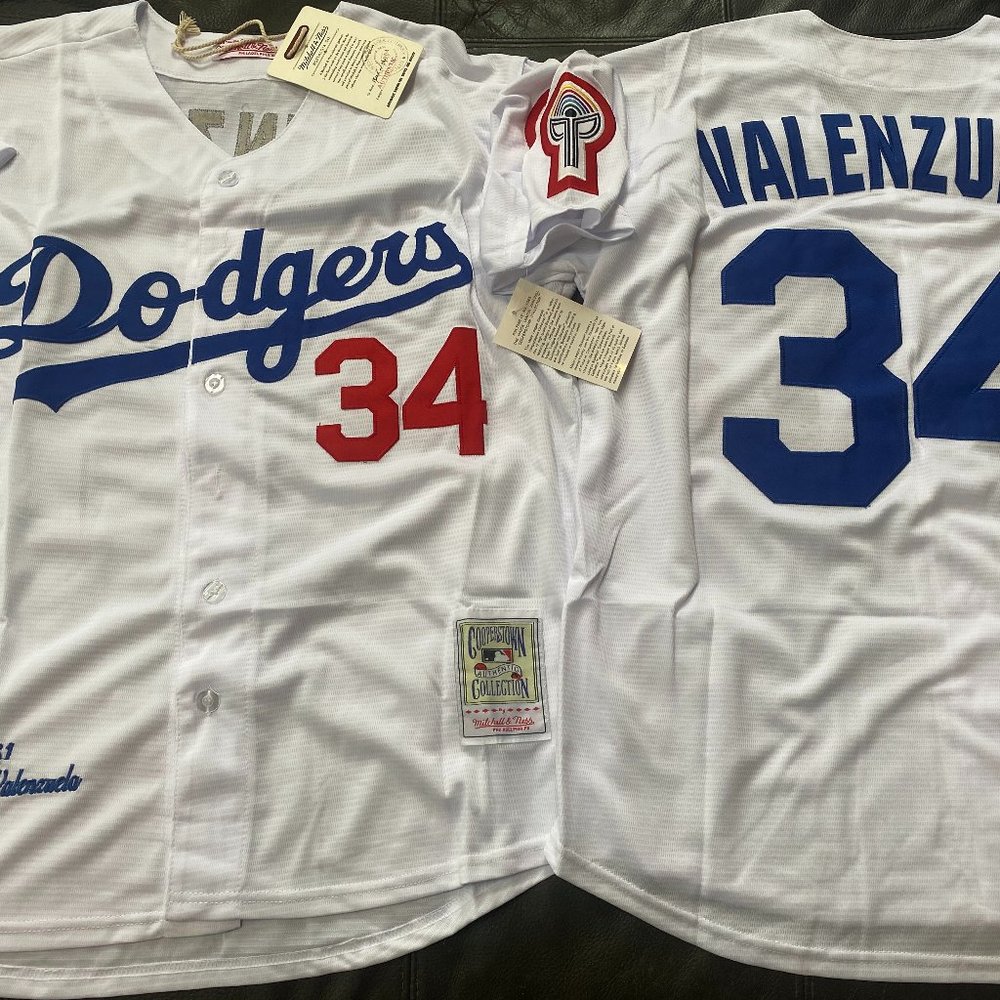 MITCHELL and NESS 1981 L.A. DODGERS FERNANDO VALENZUELA Men's JERSEY Sz 48-54